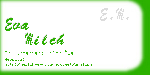 eva milch business card